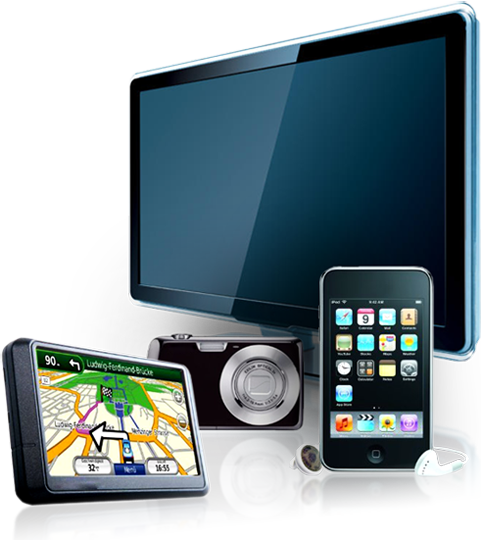 LCD Fernseher, Navigationssystem, iPod Touch, Digitalkamera